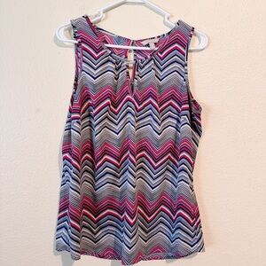 Banana Republic Wavy Stripe Sleeveless Top – Size Medium